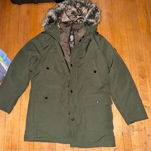 MK puffer coat dark green